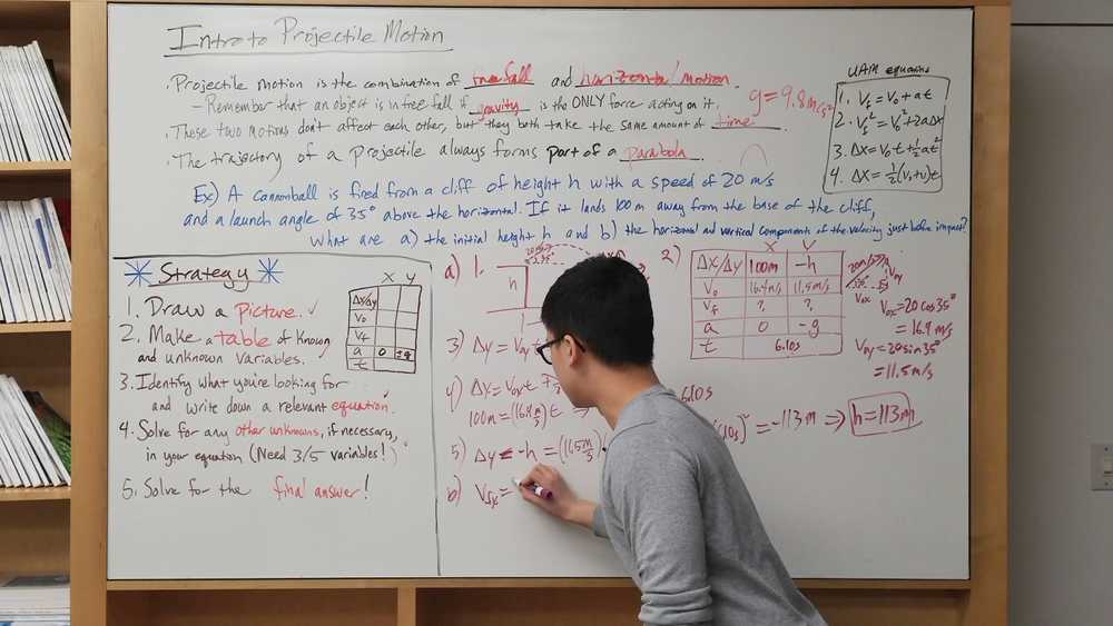 Brandon teaching math and physics
